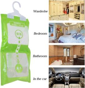 img 1 attached to 🧺 Happy Shop 8-Pack Wardrobe Hanging Hygroscopic Moistureproof Desiccant Hanging Bag for Kitchen Bathroom - Witness the Effective Dehumidification Process