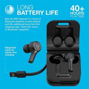 img 2 attached to 🎧 JLab Epic Air ANC True Wireless Bluetooth 5 Earbuds: Active Noise Canceling, long battery life, low latency movie mode, 3 EQ sound settings