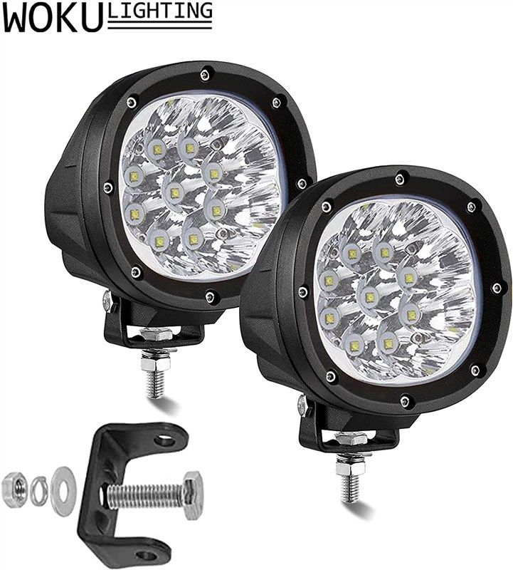 Woku Led Driving Fog Lights 2pcs 4 Inch 90w Spot Beam Led Light Bar Round Led Work Lights For 1653