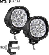 🚗 woku led driving fog lights - 2 pack 4" 90w spot beam round led light bar for trucks pickup suv atv utv 4x4 wrangler logo