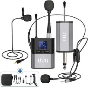 img 4 attached to UHURU Wireless Lavalier Microphone Set with Multiple Mic Options, Rechargeable Bodypack Transmitter & Receiver - Ideal for PA Systems, Cameras, Teaching, Video Recording