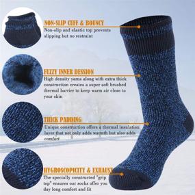 img 1 attached to Hissox Winter Thermal Socks: Unisex Insulated 🧦 Heated Crew Slipper Socks with Grippers for Cold Weather