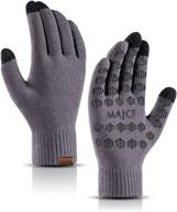 🧤 majcf weather thermal anti slip gloves & mittens - men's running accessories logo