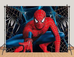 img 3 attached to 🕷️ Spiderman Themed Photography Backdrops - Cartoon Superhero Party Decorations for Boys Kids | Happy Birthday Photo Background | Superhero City Decoration Banner | Baby Shower Cake Table Studio Booth Props | 5x3FT