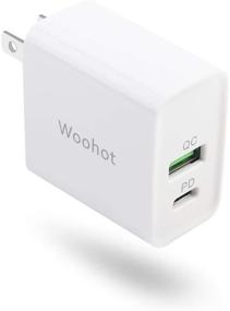 img 4 attached to 🔌 Woohot USB C Charger: 18W 2 Port Fast Charger & Power Adapter for iPad, iPhone, Pixel, Galaxy, and More