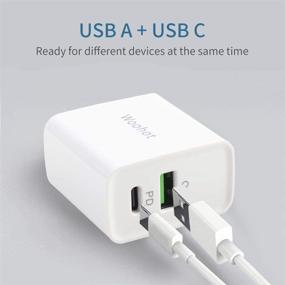 img 2 attached to 🔌 Woohot USB C Charger: 18W 2 Port Fast Charger & Power Adapter for iPad, iPhone, Pixel, Galaxy, and More