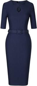 img 4 attached to Discover Effortless Elegance: MUXXN Ladies Elegant Sleeve Office Women's Clothing Collection