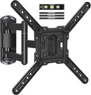 📺 enhance your tv experience with mountup full motion tv wall mount - fits 26-55 inches tvs, swivel and extend 17.7 inches, articulating arm design - vesa 400x400mm compatible mu0009 logo
