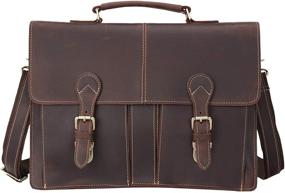img 3 attached to 👜 Polare 16" Full Grain Leather Messenger Bag: The Ultimate Work Bag for Men with YKK Zippers