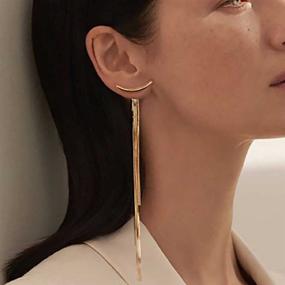 img 2 attached to Tassel Dangle Earrings Glossy Geometric Girls' Jewelry