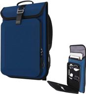 🎒 smatree business laptop backpack: hard protective case for 13-16 inch macbook pro, 12.3-13 inch surface pro x/7/6, acer aspire 5 & more – blue logo