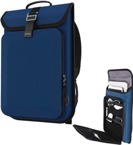 img 4 attached to 🎒 Smatree Business Laptop Backpack: Hard Protective Case for 13-16 inch MacBook Pro, 12.3-13 inch Surface Pro X/7/6, Acer Aspire 5 & more – Blue