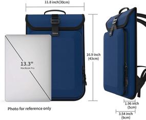 img 3 attached to 🎒 Smatree Business Laptop Backpack: Hard Protective Case for 13-16 inch MacBook Pro, 12.3-13 inch Surface Pro X/7/6, Acer Aspire 5 & more – Blue