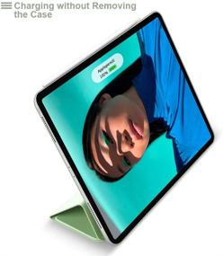 img 1 attached to 📱 Aoub Case for iPad Pro 11 - 2021, 2020, 2018 - Rebound Magnetic Attachment Smart Cover (Supports Pencil Pairing & Charging) - Slim Lightweight Trifold Stand Smart Case - iPad Pro 11 inch - Light Green