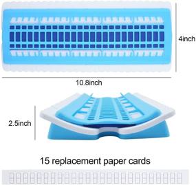 img 1 attached to Reusable Blue Embroidery Floss Organizer with 50 Positions for Sewing, Cross Stitch Threads and DIY Embroidery, Includes 15 Replaceable Paper Cards