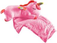 unicorn stuffed animals blanket pillow logo