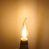 hclighting - e12 candelabra base 15w clear flame tip 130v decorative chandelier light bulb (10 pack) logo