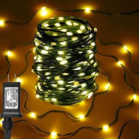 img 4 attached to Enhance your Christmas Decor with 200LED 76FT Long Outdoor String Lights - Waterproof Warm White Xmas Lights for Indoor and Outdoor Use