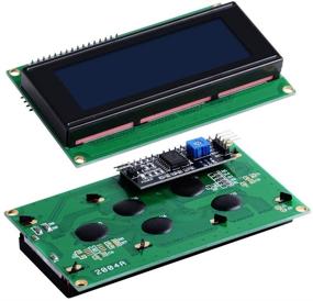 img 1 attached to 📟 2Pack GeeekPi LCD 2004 Module with I2C Interface Adapter, Blue Backlight, 20x4 LCD Module Shield for Raspberry Pi and Arduino Uno