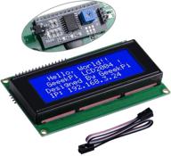 📟 2pack geeekpi lcd 2004 module with i2c interface adapter, blue backlight, 20x4 lcd module shield for raspberry pi and arduino uno logo