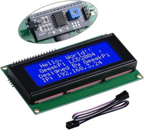 img 4 attached to 📟 2Pack GeeekPi LCD 2004 Module with I2C Interface Adapter, Blue Backlight, 20x4 LCD Module Shield for Raspberry Pi and Arduino Uno