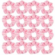 🎀 16-pack whavel pink velvet hair scrunchies for women and girls logo