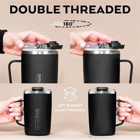 img 1 attached to ☕️ BrüMate Toddy - 16oz Leak Proof Insulated Coffee Mug with Handle &amp; Lid - Stainless Steel Travel Mug - Double Walled Coffee Cup (Matte Navy)