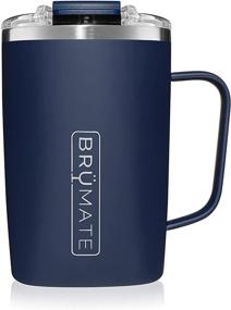 img 4 attached to ☕️ BrüMate Toddy - 16oz Leak Proof Insulated Coffee Mug with Handle &amp; Lid - Stainless Steel Travel Mug - Double Walled Coffee Cup (Matte Navy)