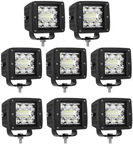 img 4 attached to 🔦 Turboo LED Cube, Set of 8 - 39W 3 Inch CREE LED Pod Lights for Off-Road, Truck, Car, SUV, ATV, UTV, Boat - Spot Flood Combo LED Light Bars, Fog Lights, Square LED Work Light