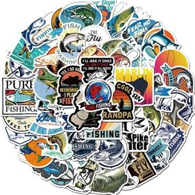 img 1 attached to 🎣 Go Fishing Stickers Pack: 50-Pcs Decals for Cars, Motorcycles, Laptops, and More - Waterproof and Sunlight-Proof