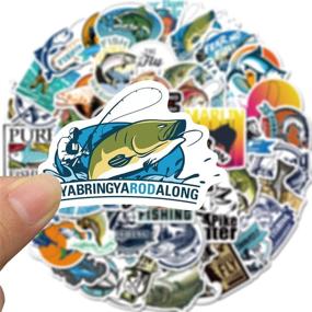 img 3 attached to 🎣 Go Fishing Stickers Pack: 50-Pcs Decals for Cars, Motorcycles, Laptops, and More - Waterproof and Sunlight-Proof