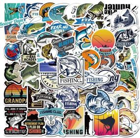 img 4 attached to 🎣 Go Fishing Stickers Pack: 50-Pcs Decals for Cars, Motorcycles, Laptops, and More - Waterproof and Sunlight-Proof