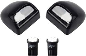 img 4 attached to HERCOO LED License Plate Light Lamp with White Bulbs and Black Rear Housing - Compatible with 1999+ Silverado Sierra Avalanche Suburban Escalade Yukon GMC Cadillac Truck Step Bumper (Pack of 2)