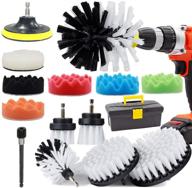 🧽 goh dodd 17-piece drill brush and buffing sponge pads set: ultimate power scrubber kit for car wash, wheel cleaning, carpet detailing, and more! logo