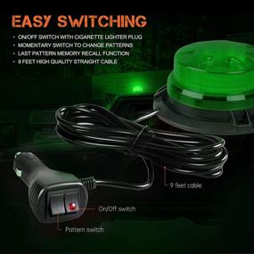 img 2 attached to High-Intensity Green Rooftop Strobe Beacon Lights for Vehicles - Primelux Automotive Emergency Strobe Lights, Mini Light Bar with 24 LEDs, 8 Flash Modes, and Strong Magnetic Mount for Trucks and Cars