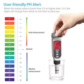 img 1 attached to 📈 Dr.meter PH838 Digital pH Meter: Upgraded 0.01 Resolution, High Accuracy Tester with Backlit LCD Display, ATC, and Data Hold Function - 0-14pH Measurement Range