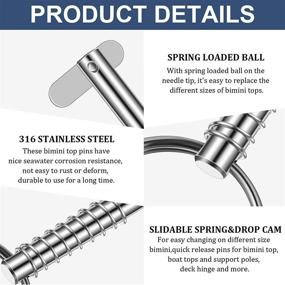 img 1 attached to Release Diameter Stainless Bimini Hardware