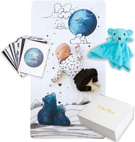 img 4 attached to 🐻 JumpOff Jo Set: Crib Sheet, Photo Card, Security Blanket, Mama Bear - Perfect Essentials for your Little One