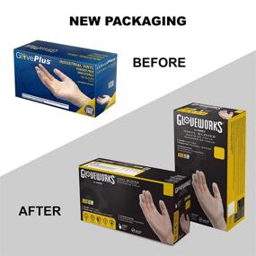 img 3 attached to 🧤 Gloveworks Clear Vinyl Industrial Gloves, 100-Count Box, 3 Mil, Medium Size, Latex-Free, Powder-Free, Food-Safe, Disposable, Non-Sterile, IVPF44100-BX