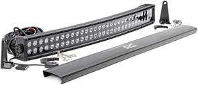 img 1 attached to 🔦 Rough Country 30" Black Series Dual Row Curved CREE LED Light Bar - 72930BL: Illuminate Your Path with Precision and Style!