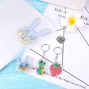 img 2 attached to 🔧 TUPARKA Sheets: Vibrant Crafts for DIY Keychains, Brooches, and Shrink Accessories