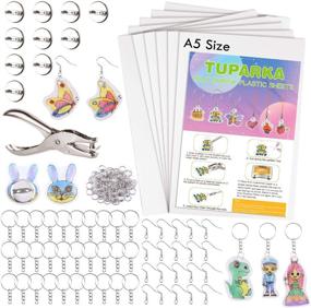 img 4 attached to 🔧 TUPARKA Sheets: Vibrant Crafts for DIY Keychains, Brooches, and Shrink Accessories