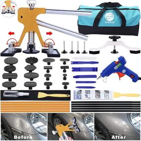 img 4 attached to 🔧 GLISTON 45pcs Paintless Dent Repair Tool Kit: Adjustable Width, Golden Lifter, Bridge Puller, Glue Gun - for Cars, Motorcycles, Refrigerators & More!