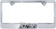 🚀 marines chrome license plate frame by elektroplate: a durable and stylish addition to your vehicle logo