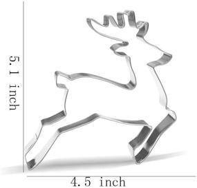 img 1 attached to 🦌 Очаровательный набор для выпечки печенья из нержавеющей стали «Прыгающий олень» - 5,1 дюйма