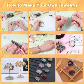 img 1 attached to 💎 Kanzueri Crystal Jewelry Making Kit: Enhance Your Creations with Crystal Gemstone Beads, Jewelry Wire, and Ring Size Measuring Tools