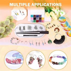 img 3 attached to 💎 Kanzueri Crystal Jewelry Making Kit: Enhance Your Creations with Crystal Gemstone Beads, Jewelry Wire, and Ring Size Measuring Tools