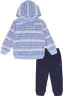 nautica boys' 2-piece hooded pullover pants set: stylish and functional outfit for active kids logo