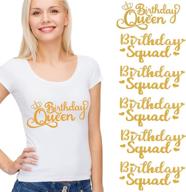 pieces golden birthday shirts transfer sewing logo