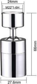 img 2 attached to 🚰 High-Quality Solid Brass Kitchen Sink Faucet Aerator with Waternymph – Big Angle Swivel Dual-Function 2 Sprayer Attachment – 360-Degree Swivel – Polished Chrome Finish – 1.8GPM Flow Rate